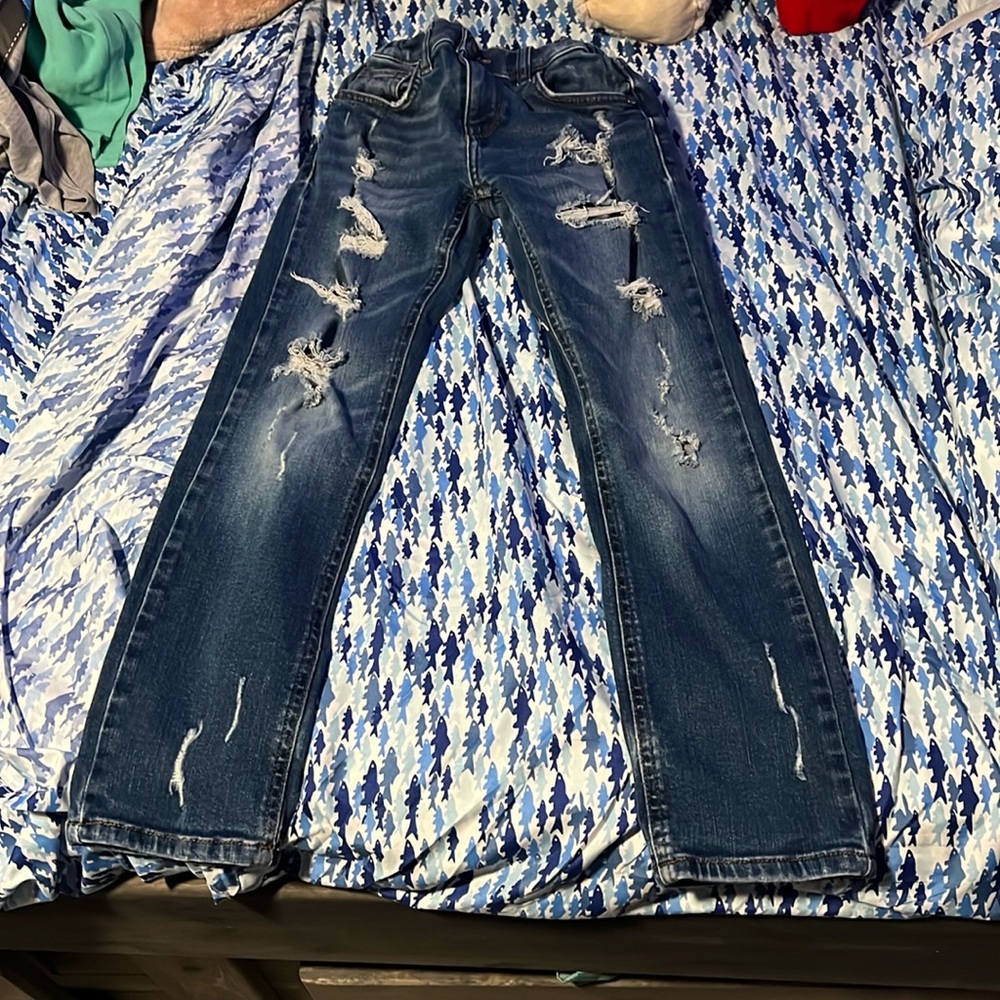 Guess blue ripped jeans